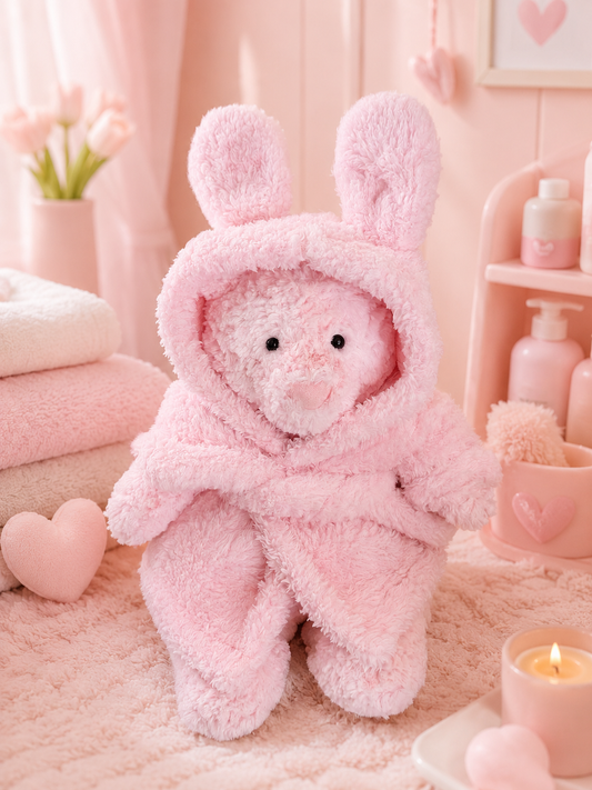 Large Bartholomew Bear clothes outfits - Pink Bathrobe