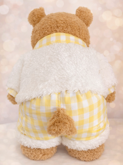 Bartholomew bear cute clothes outfits -  Yellow fluffy Pajama Set