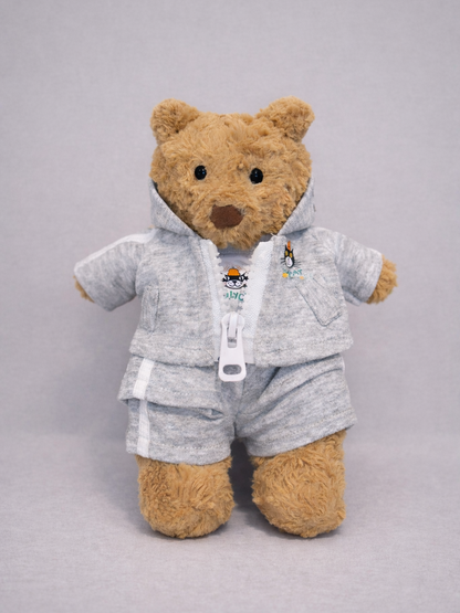 Bartholomew bear cute clothes outfits - Grey Hoodie Sweatshirt Set