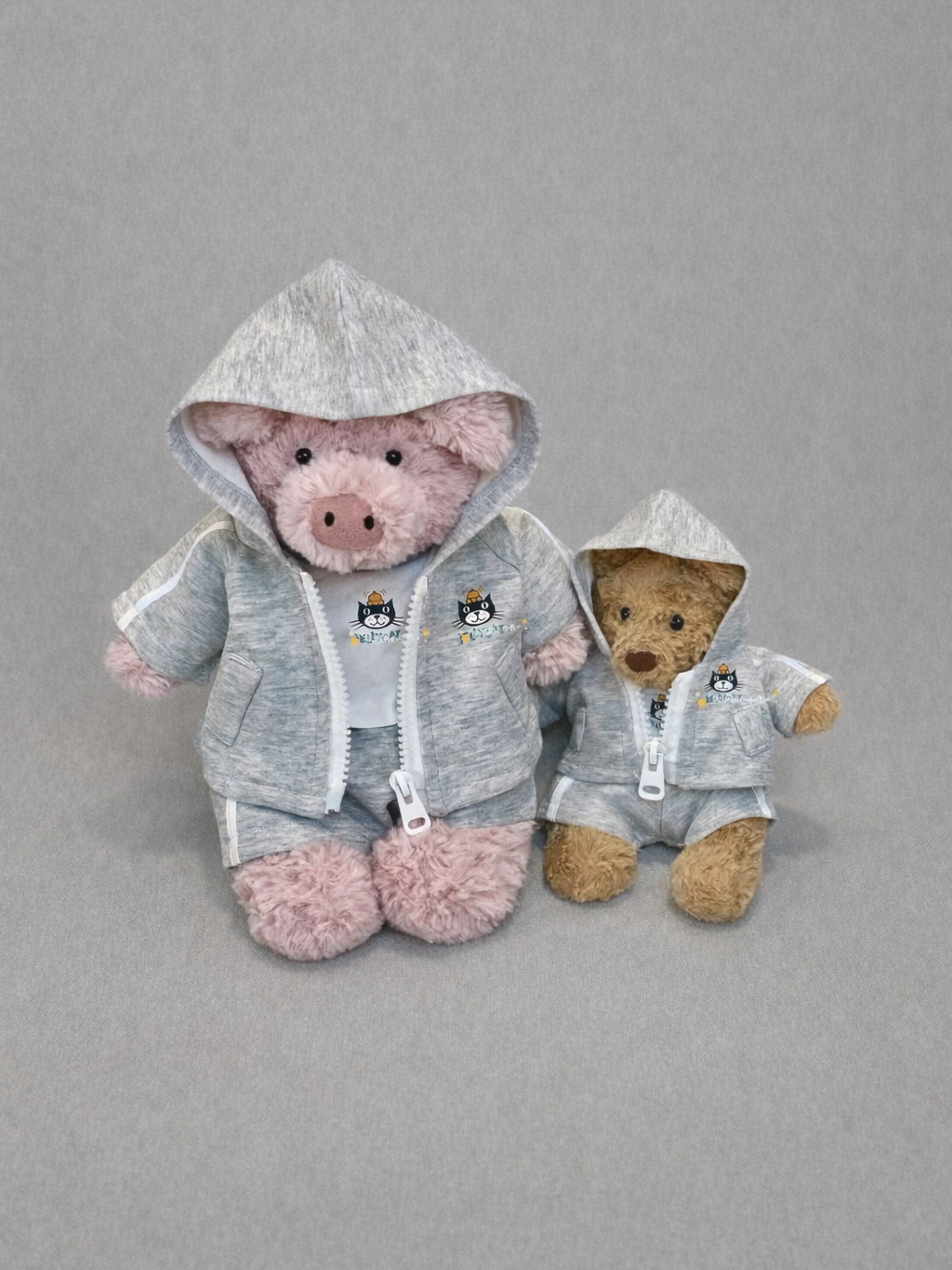 Bartholomew bear cute clothes outfits - Grey Hoodie Sweatshirt Set