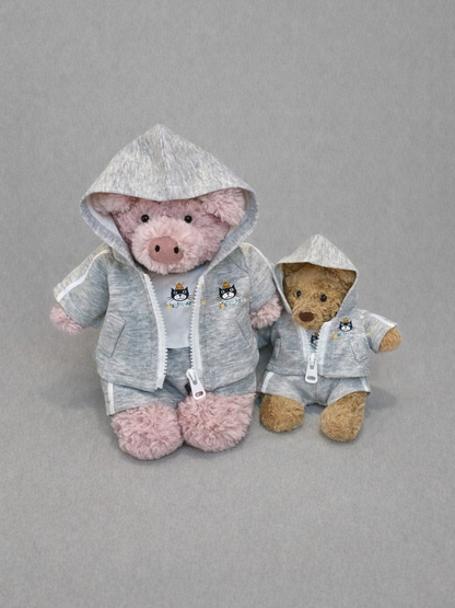 Bartholomew bear cute clothes outfits - Grey Hoodie Sweatshirt Set