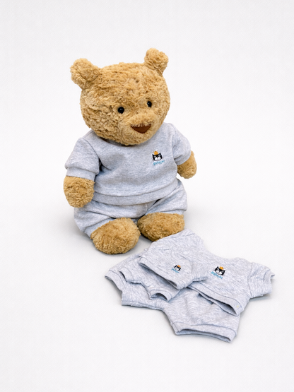 Bartholomew bear cute clothes outfits - Gray Hoodie Set