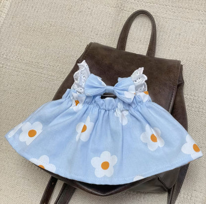 Bartholomew bear clothes outfits - Blue floral dress (Tiny/Medium/Large/Huge)