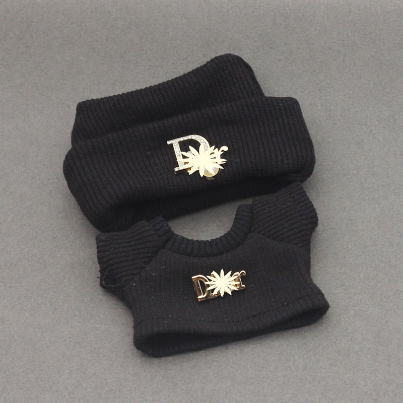 Labubu 4inch bag charm clothes outfits - DR logo - 062369