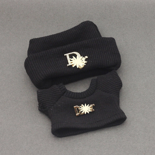 Labubu 4inch bag charm clothes outfits - DR logo - 062369