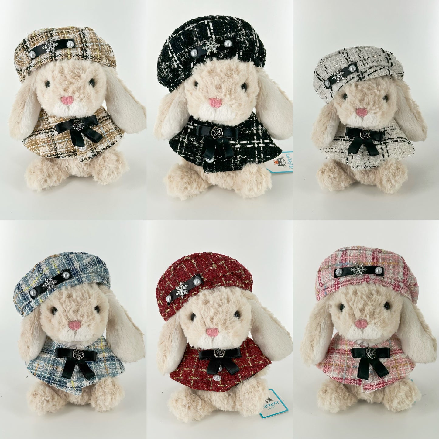 8inch jellycat yummy bunny plush cute custom clothes outfits - Chanel's style