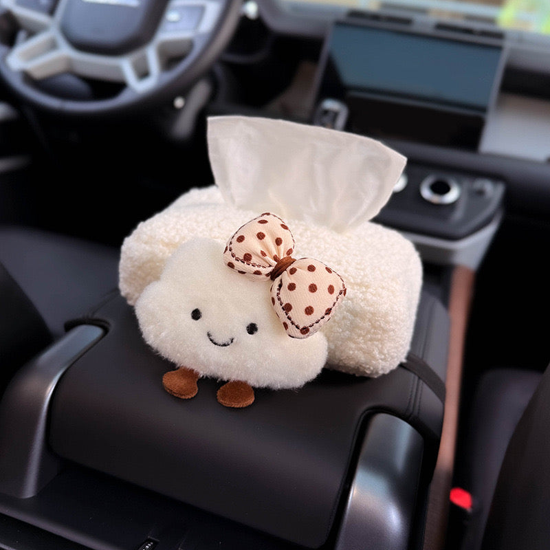 Handmade amuseable cloud car tissue box holder