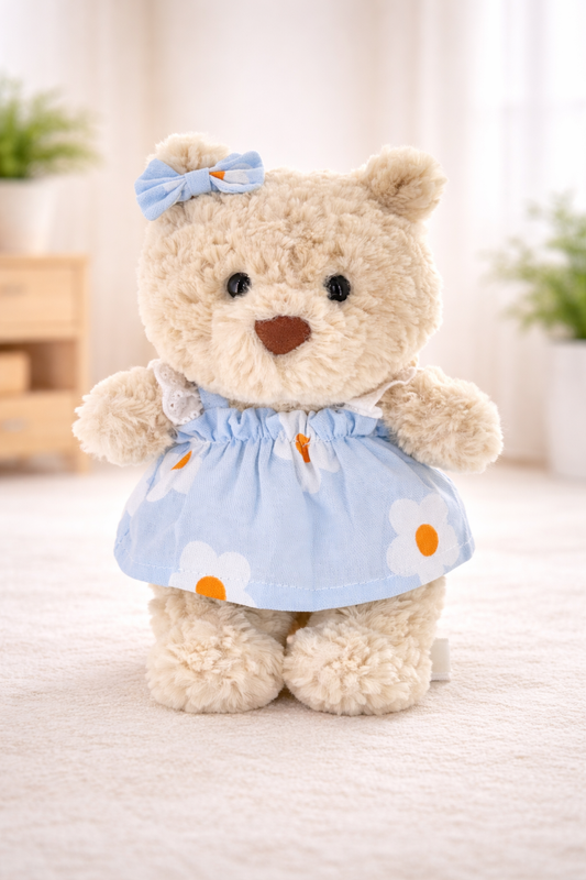 Blue Flower Dress for Bartholomew Bear Plush – Plush Outfit