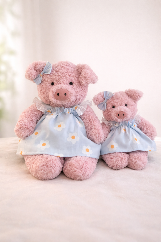 Blue Flower Dress for Bartholomew Bear Plush – 10–22 Inch Outfit
