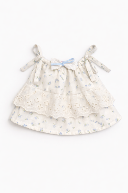 Blue/Pink Floral Dress for Bartholomew Bear Plush – 6–22 Inch Outfit