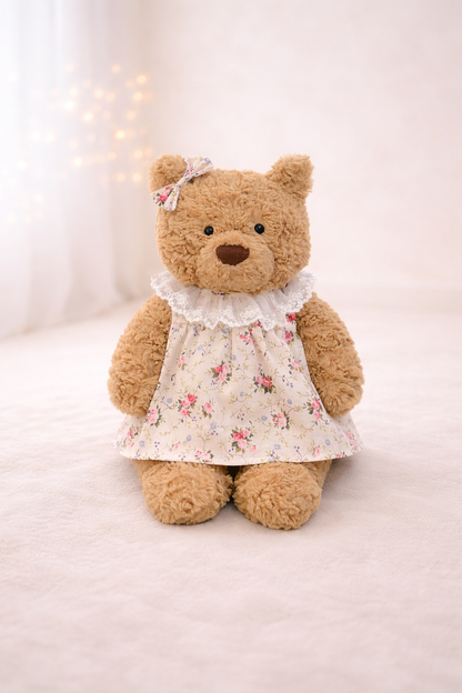 Red Rose Dress for Bartholomew Bear Plush – 6–16 Inch Outfit