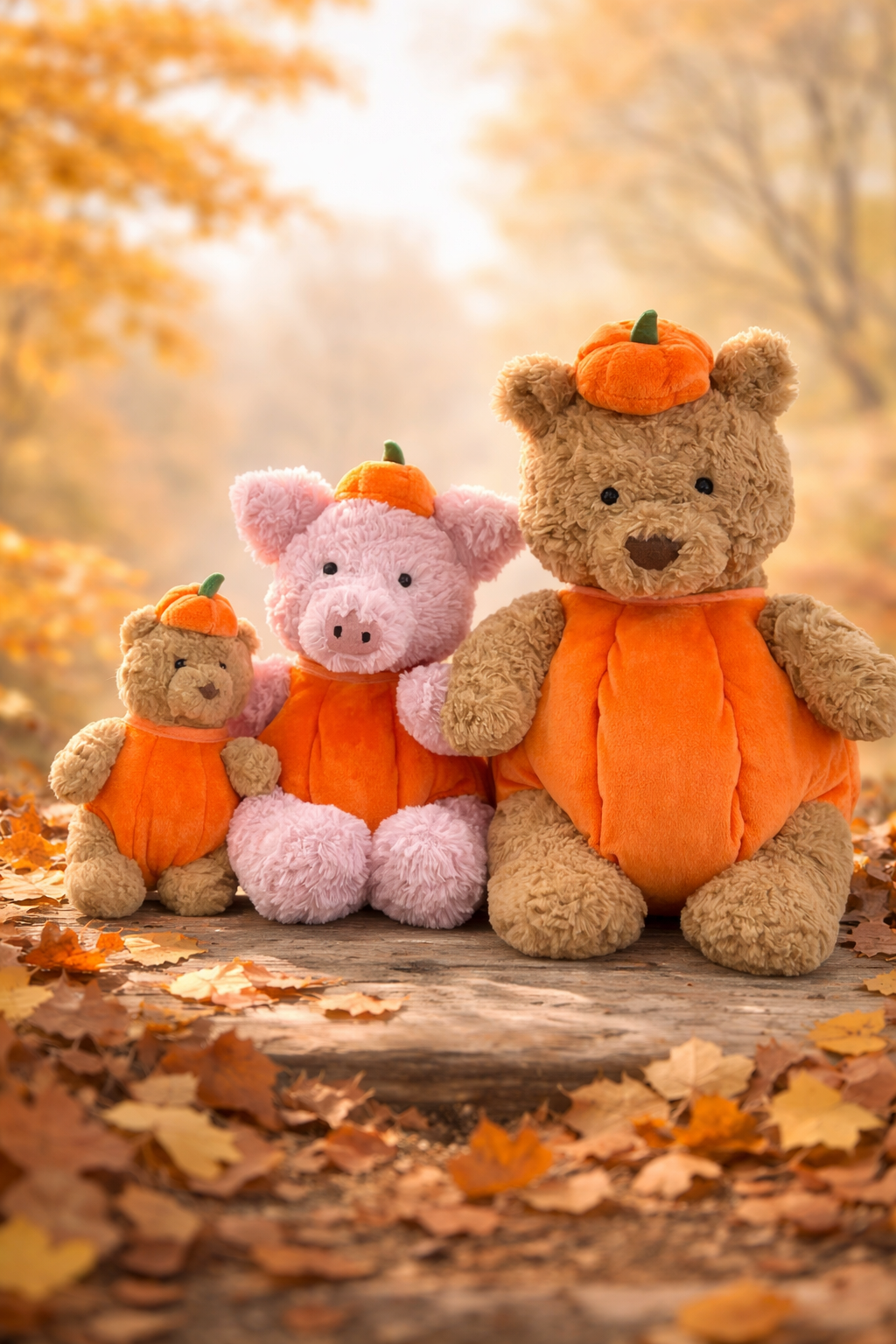 Pumpkin Costume for Bartholomew Bear Plush – 10–16 Inch Outfit