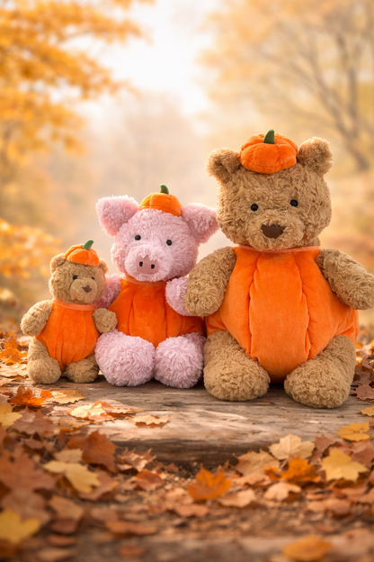 Pumpkin Costume for Bartholomew Bear Plush – 10–16 Inch Outfit