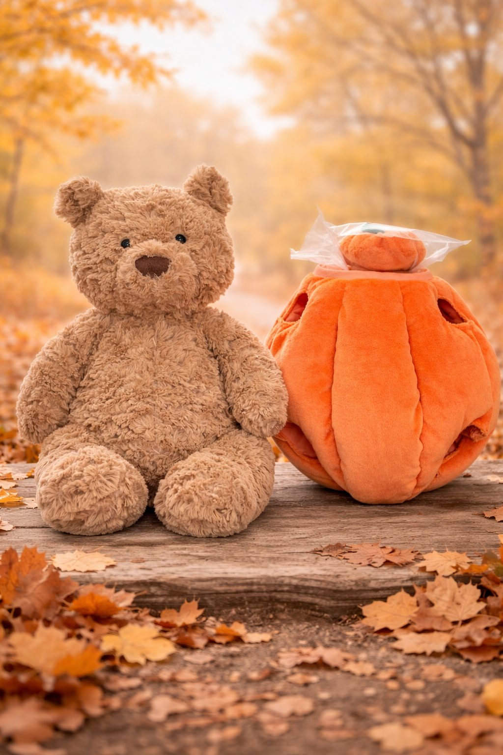 Pumpkin Costume for Bartholomew Bear Plush – 10–16 Inch Outfit