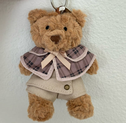 4inch bag charm cute custom clothes outfits - brown suit -031112