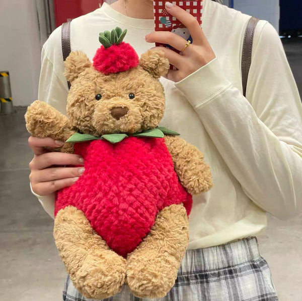 Bartholomew bear cute clothes outfits - strawberry(tiny/medium/large/huge)