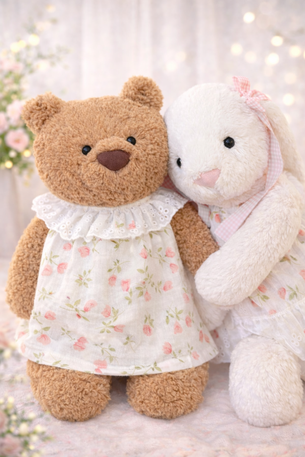 Tulips Dress for Bartholomew Bear Plush – 10–16 Inch Outfit