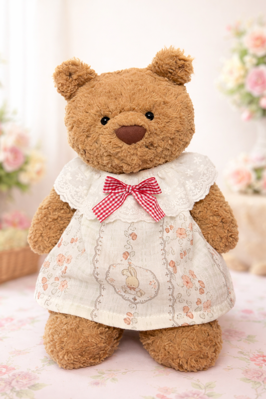 Bunny Dress for Bartholomew Bear Plush – 10–16 Inch Outfit