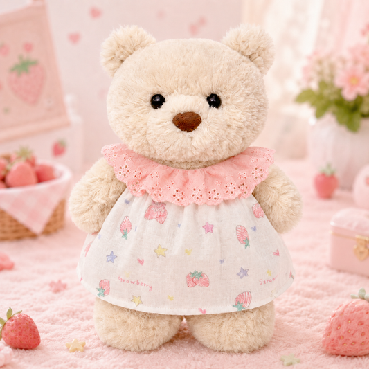 Bartholomew Bear Junior clothes outfits - Hand-Painted Strawberry Nightgown