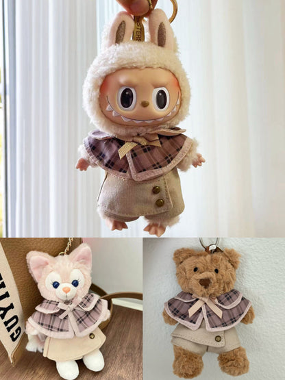 4inch bag charm cute custom clothes outfits - brown suit -031112