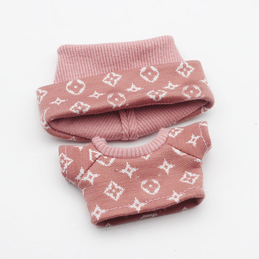 Labubu 4inch bag charm clothes outfits - LV logo - 062357