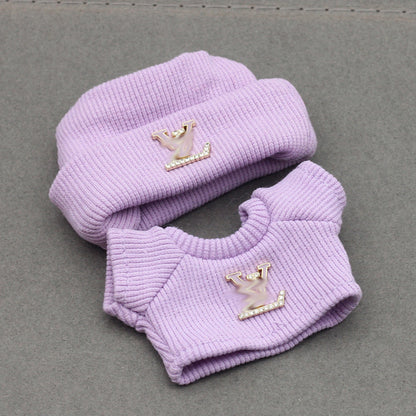 Labubu 4inch bag charm clothes outfits - LV logo - 062360