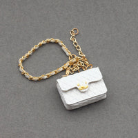 4inch bag charm cute custom bags - White flap CC bags - 0623B80