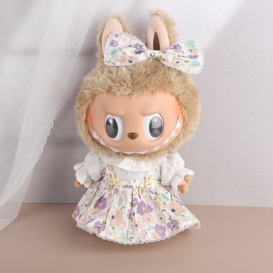 15inch plush cute custom clothes outfits - purple dress - 0523