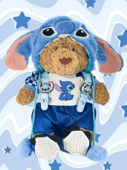 Medium Bartholomew bear clothes outfits - Blue Alien 5-Piece Set