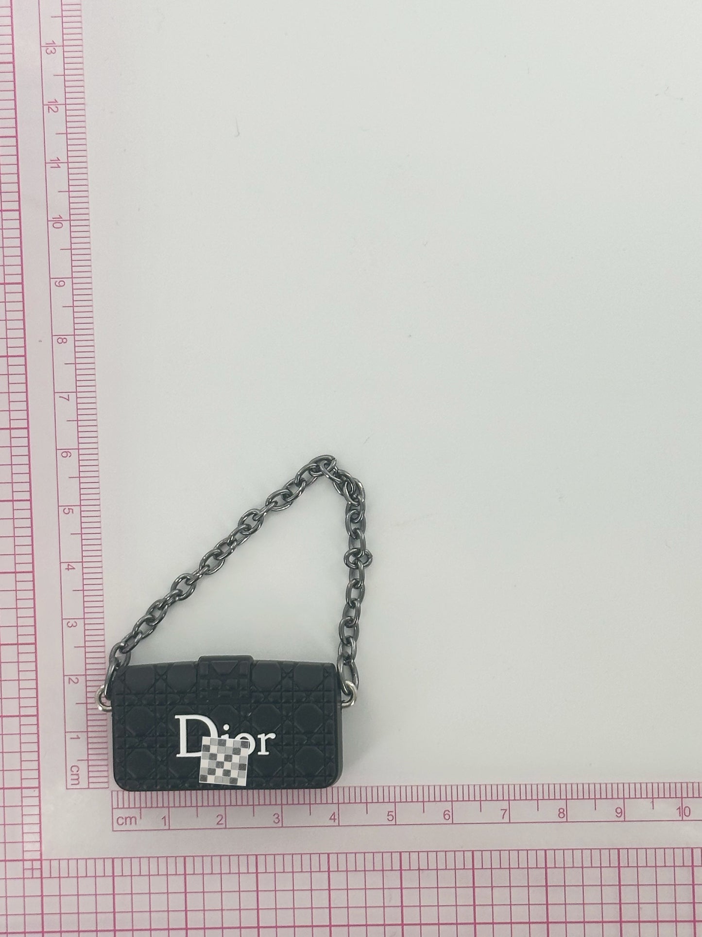 4inch bag charm cute custom bags -  black luxury logo bag - 0531B07