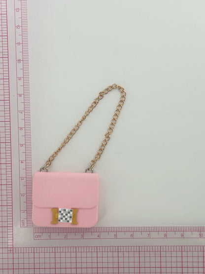 4inch bag charm cute custom bags -  pink luxury H logo bag - 0531B03