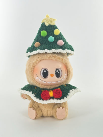 4inch bag charm cute custom clothes outfits - Christmas green set - 053149