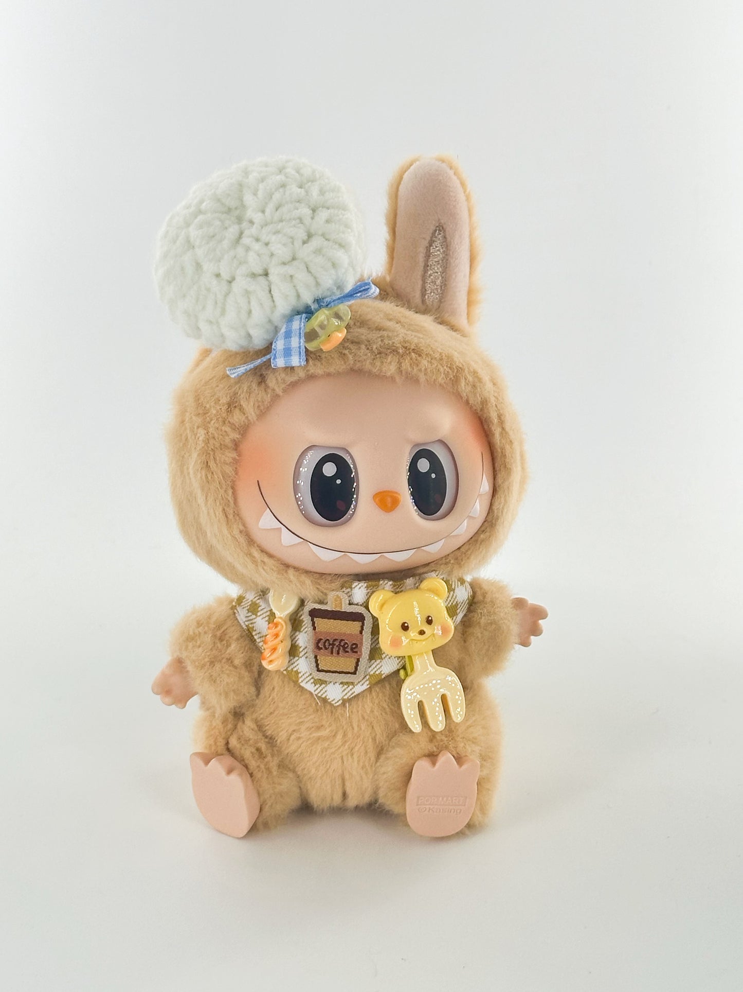 4inch bag charm cute custom clothes outfits - Chef Hat and Neck Scarf - 053153