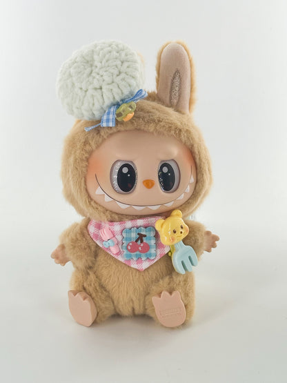 4inch bag charm cute custom clothes outfits - Chef Hat and Neck Scarf - 053153