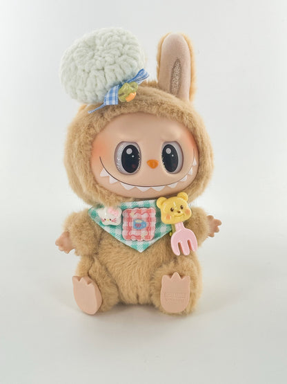 4inch bag charm cute custom clothes outfits - Chef Hat and Neck Scarf - 053153