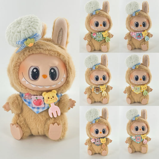 4inch bag charm cute custom clothes outfits - Chef Hat and Neck Scarf - 053153