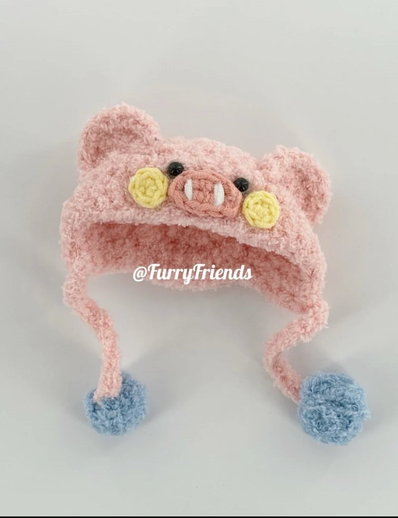 3inch jellycat amusable peanut/small peanut penguin hat - pink piggy blue - AP19