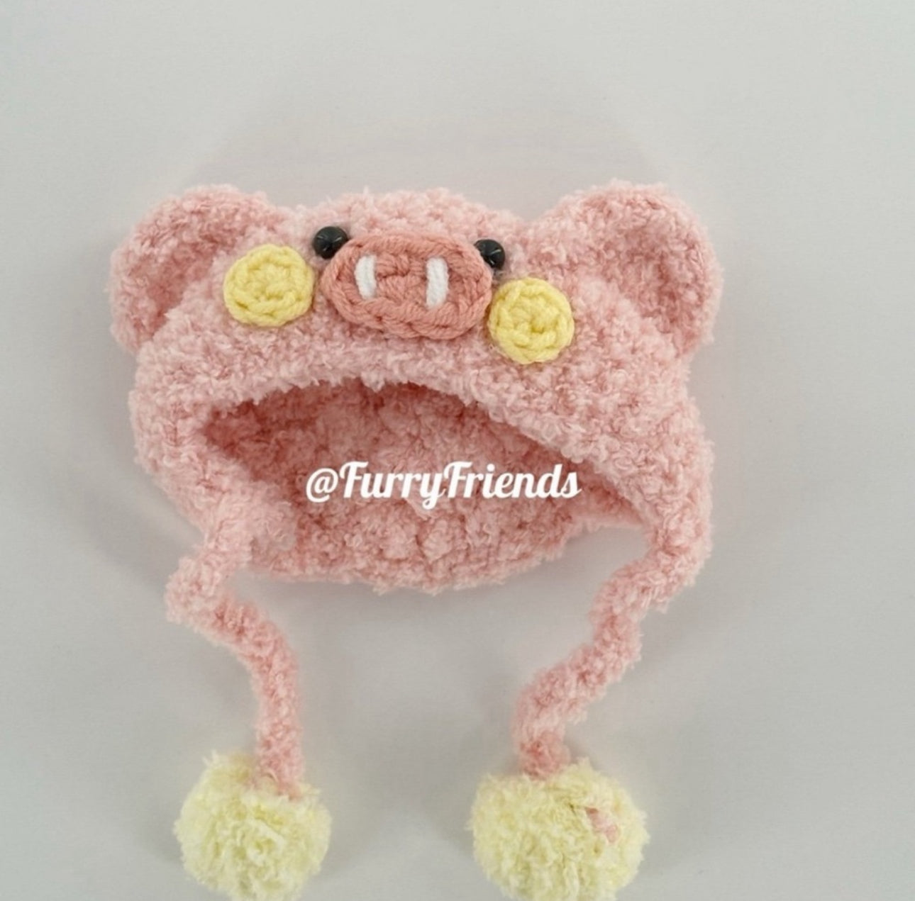 3inch jellycat amusable peanut/small peanut penguin hat - pink piggy yellow - AP20