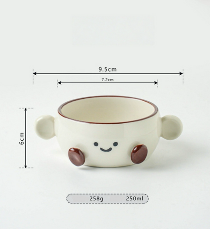 Adorable short leg Double-Handled Mug 250ml - Functional Design