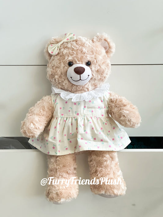 Build-A-Bear Standard plush clothing outfits - yellow floral dress