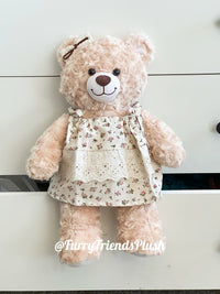 Build-A-Bear Standard plush clothing outfits - pink floral dress - FX26