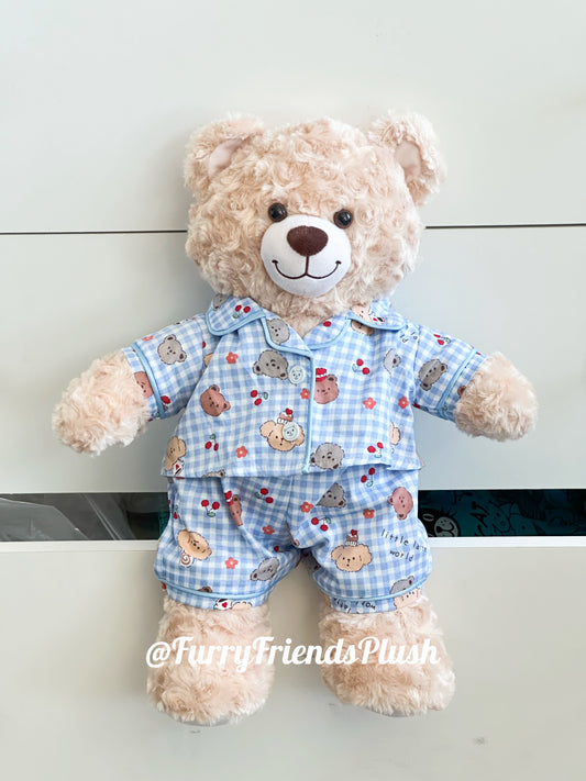 Build-A-Bear Standard plush clothing outfits - blue sleepwear