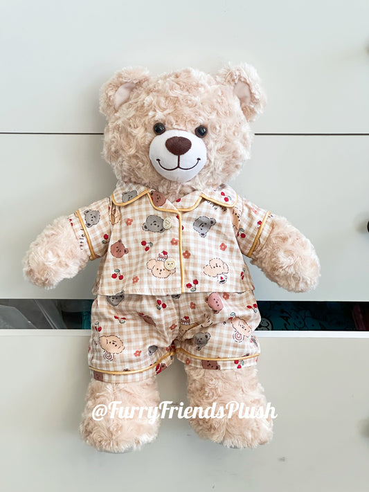 Build-A-Bear Standard plush clothing outfits - orange sleepwear