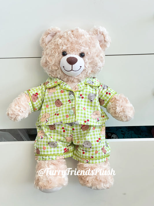 Build-A-Bear Standard plush clothing outfits - green sleepwear