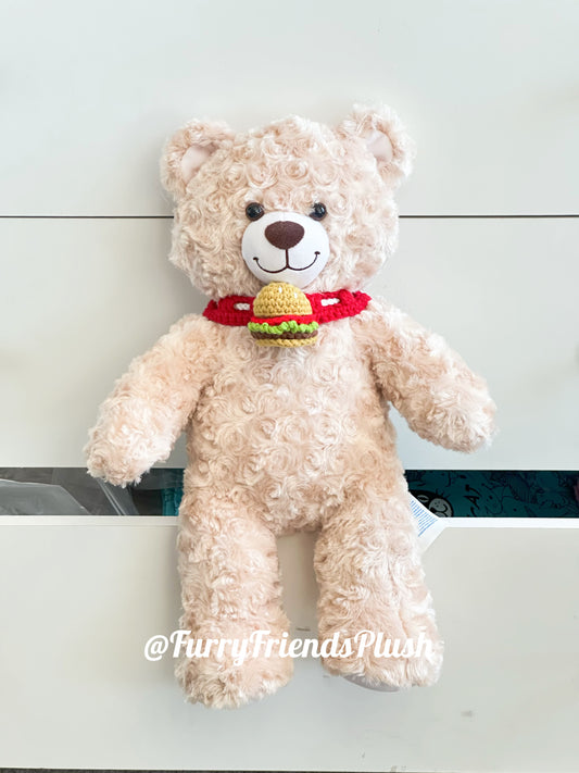 Build-A-Bear Standard plush clothing outfits - hamburger scarf