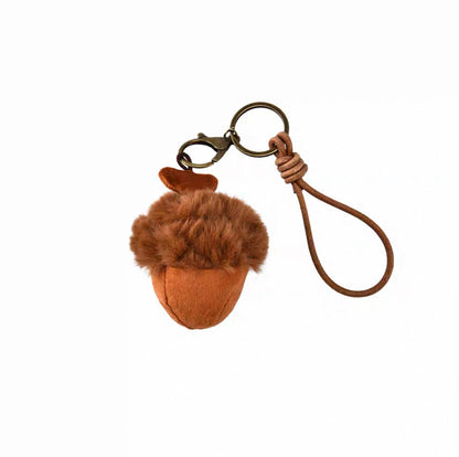 Plushf - plant leaf plush bag charm keychain - multiple color/style2