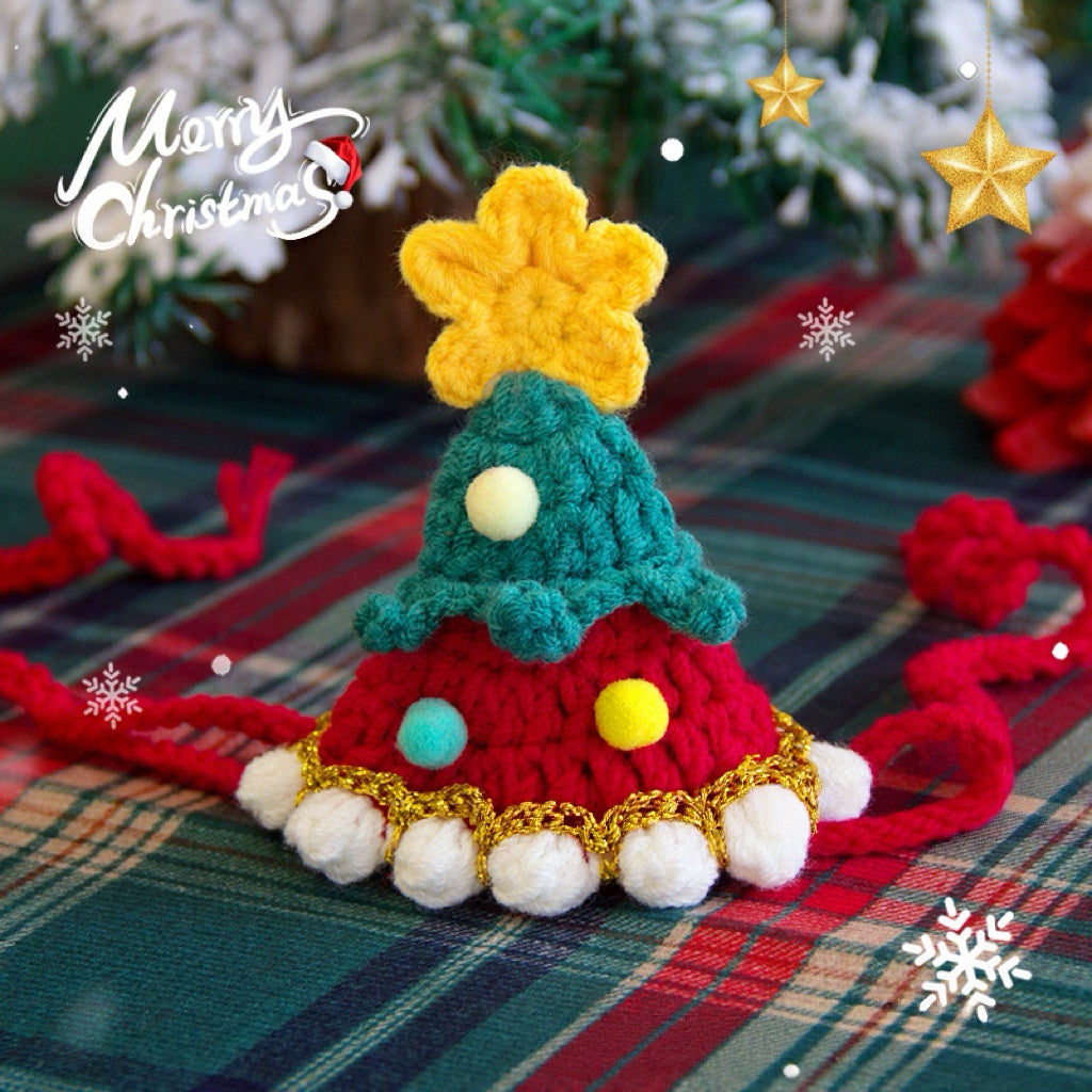 Christmas Crochet Hat Outfit for Plush Toys – Medium/Large Size (MXM-E02)