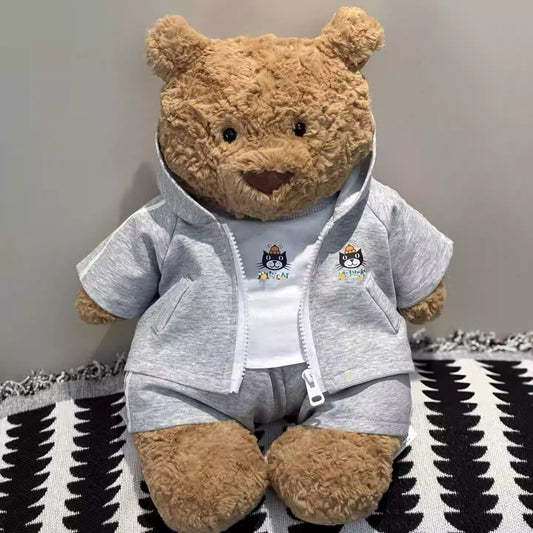 Bartholomew bear cute clothes outfits - Grey Hoodie Sweatshirt Set