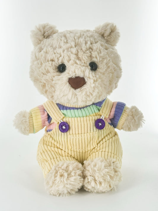 Bartholomew Bear Junior clothes outfits - Yellow T-Shirt & Overalls Set