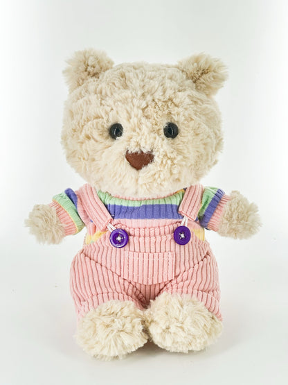 Bartholomew bear cute clothes outfits - Pink T-Shirt & Overalls Set
